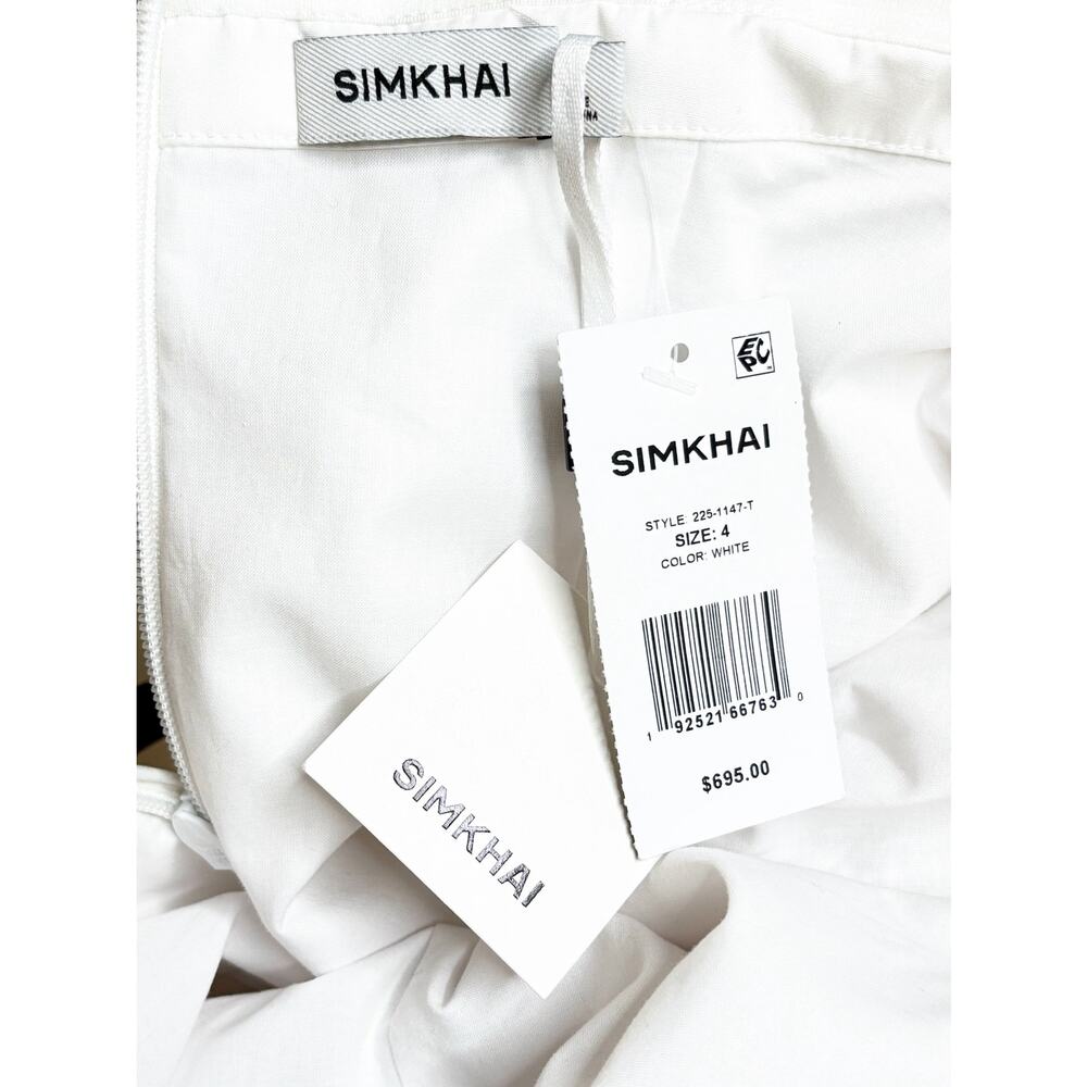 SIMKHAI NWT Thalia Bustier Cotton Poplin Midi Dress Size 4 - Picture 5 of 9
